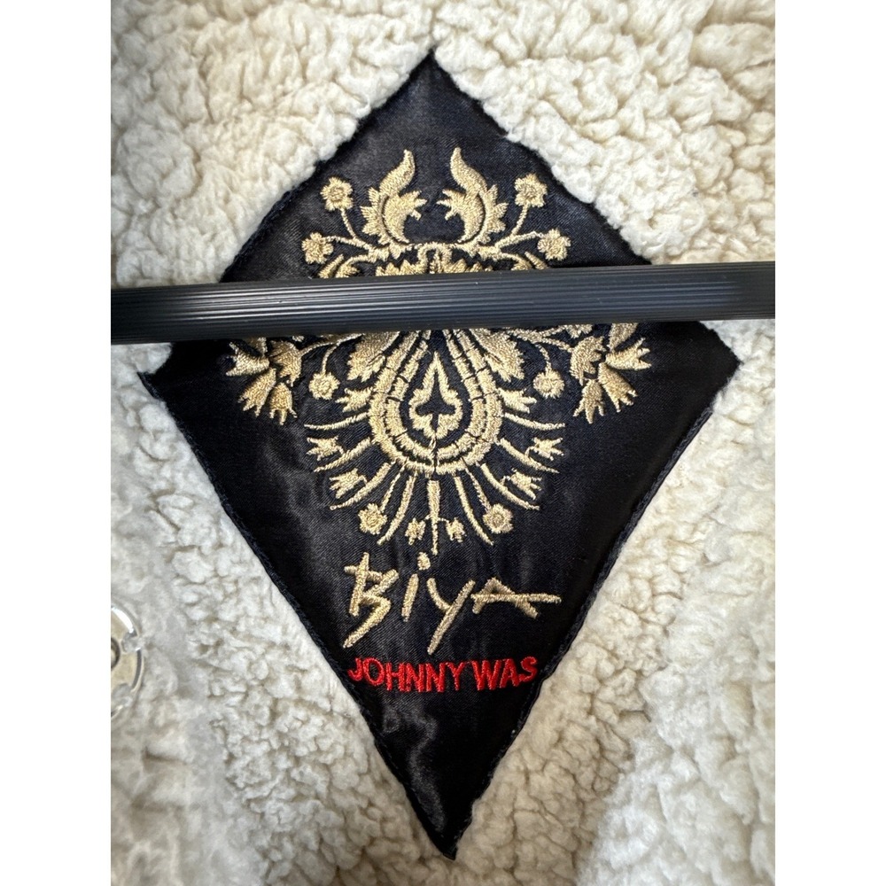 Johnny Was Biya Jacket Women S Multi Floral Sherpa Lined Boho Luxury Chic Preppy - Picture 4 of 12